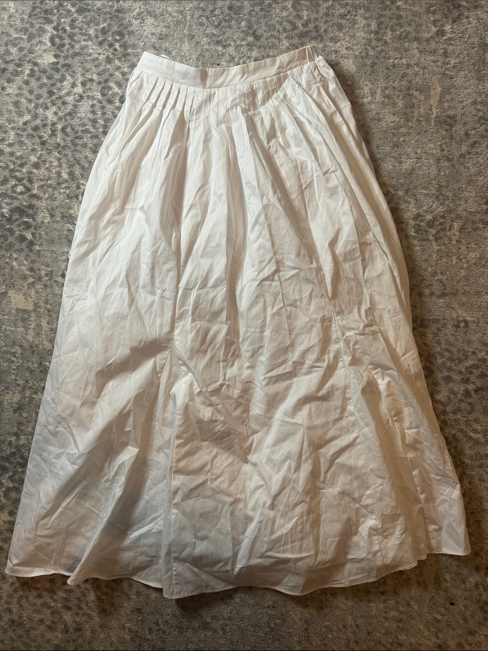 ASTR White Pleated A-Line Midi Skirt